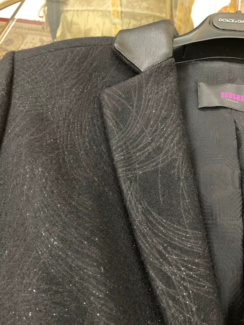 Versace Versace Wool Leather Trim Long Coat - dmc Size US M / EU 48-50 / 2 - 5 Thumbnail