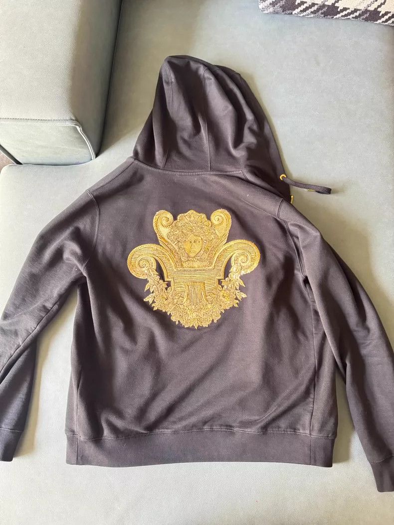 Versace Versace Men's Dark Gray Hoodie Sweatshirt - dmc Size US L / EU 52-54 / 3 - 4 Thumbnail