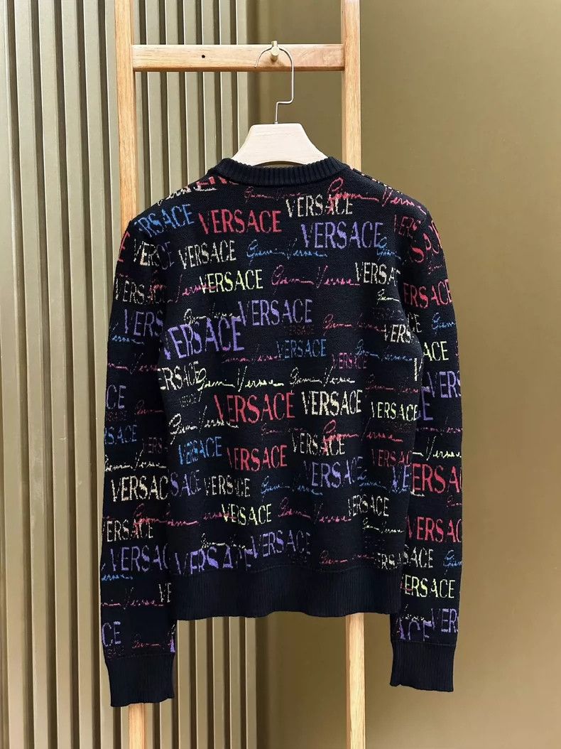 Versace VERSACE Women's Multicolor Logo Knit Sweater - dmc Size US M / EU 48-50 / 2 - 2 Thumbnail