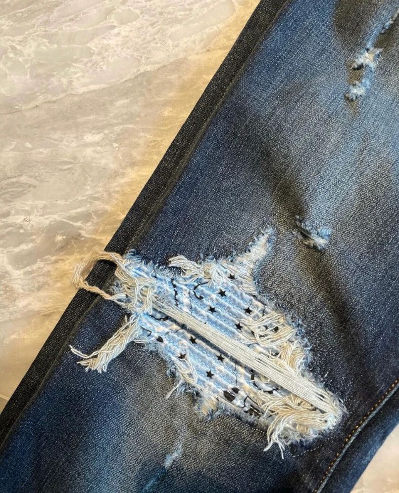 Amiri AMIRI Limited Star Patchwork Blue Jeans - dmc Size US 32 / EU 48 - 2 Thumbnail