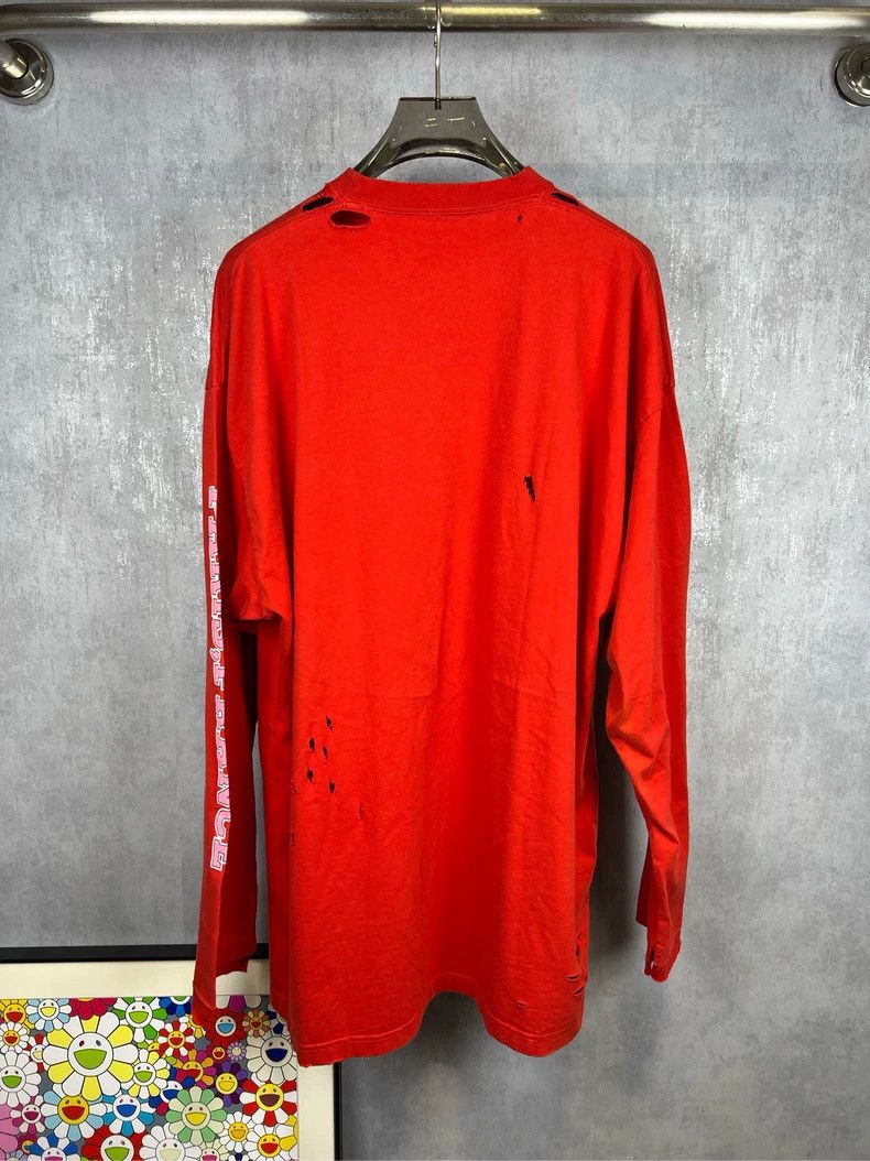 Balenciaga Balenciaga Distressed Scissors Double B Longsleeve - dmc Size US M / EU 48-50 / 2 - 2 Thumbnail