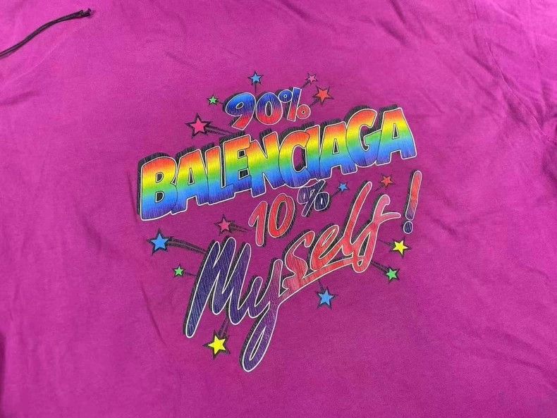 Balenciaga Balenciaga Rainbow Logo Short Sleeve T-shirt - dmc Size US M / EU 48-50 / 2 - 3 Thumbnail