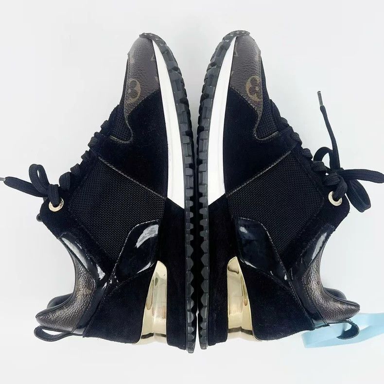 Louis Vuitton Louis Vuitton Black Monogram Sneakers - dmc Size US 5 / EU 37 - 3 Thumbnail
