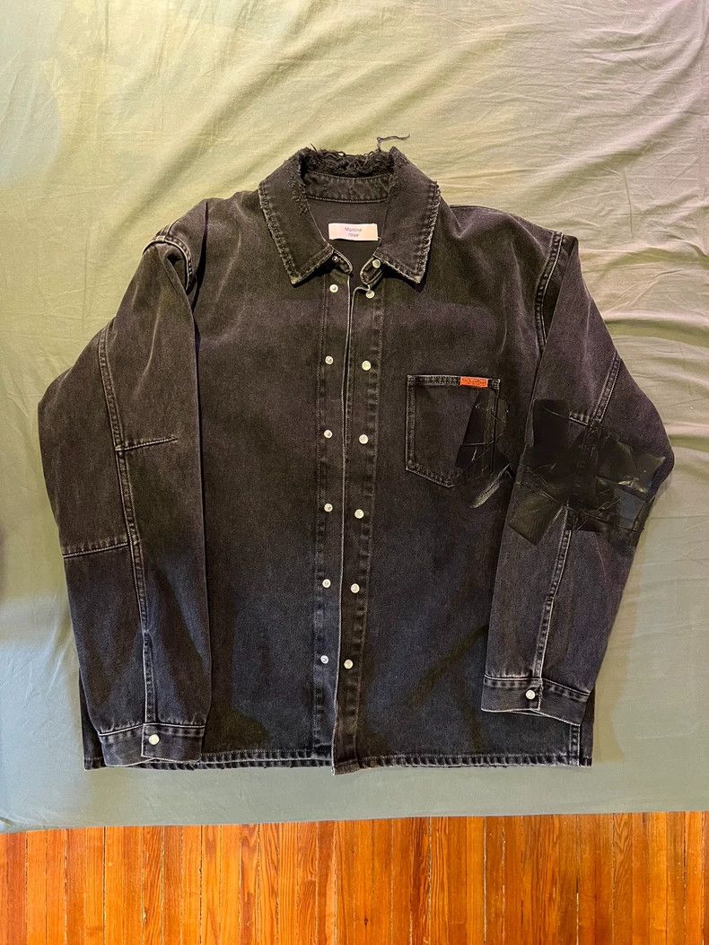 Martine Rose Martine Rose SS24 Distressed Denim Jacket - dmc Size US S / EU 44-46 / 1 - 5 Thumbnail