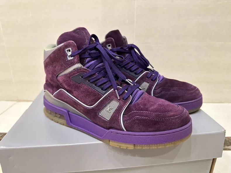 Louis Vuitton Louis Vuitton Purple High-Top Sneakers - dmc Size US 8.5 / EU 41-42 - 5 Thumbnail
