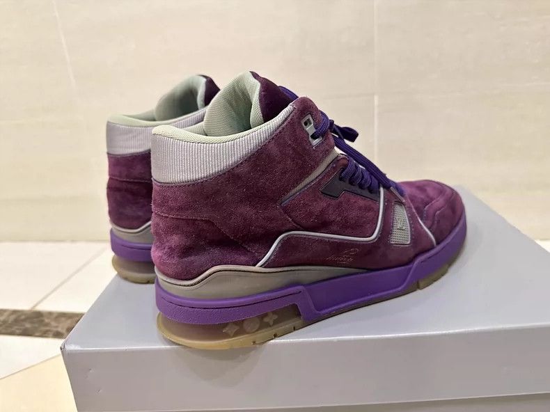 Louis Vuitton Louis Vuitton Purple High-Top Sneakers - dmc Size US 8.5 / EU 41-42 - 4 Thumbnail