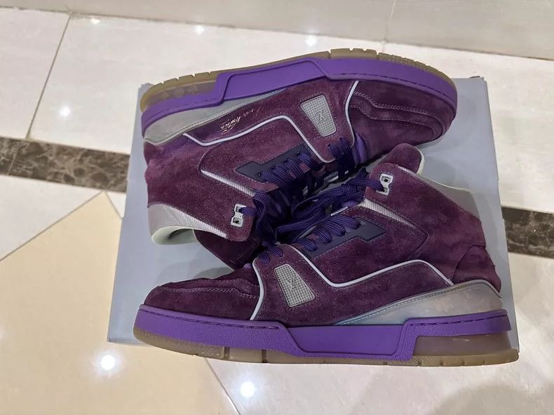 Louis Vuitton Louis Vuitton Purple High-Top Sneakers - dmc Size US 8.5 / EU 41-42 - 3 Thumbnail