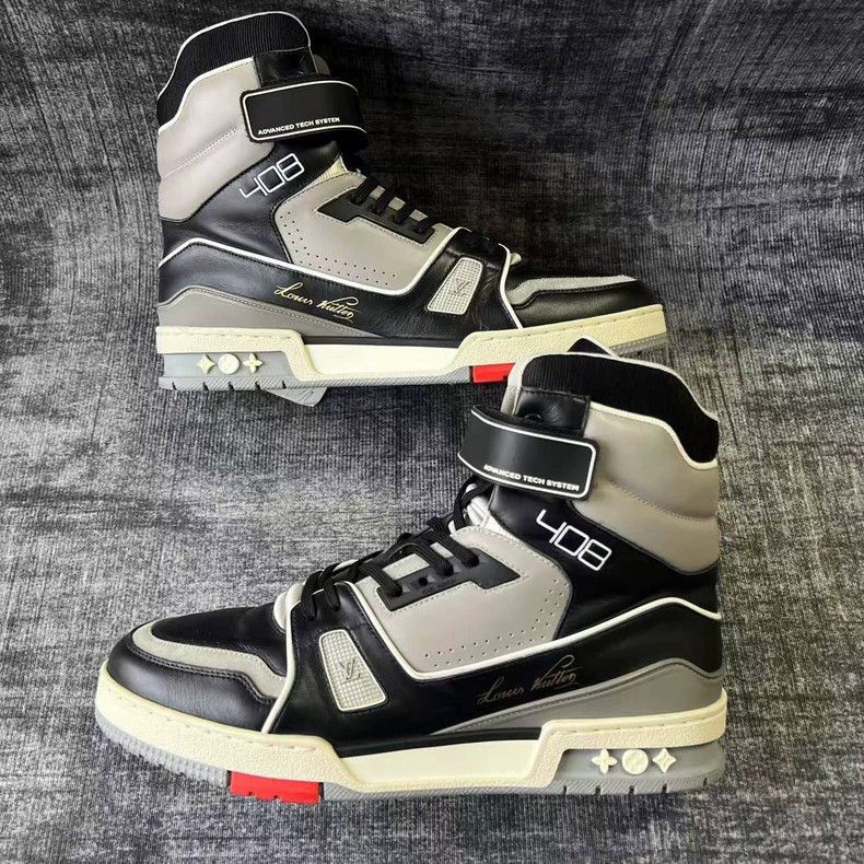 Louis Vuitton Louis Vuitton LV Trainer High-Top Sneakers - dmc Size US 9.5 / EU 42-43 - 3 Thumbnail