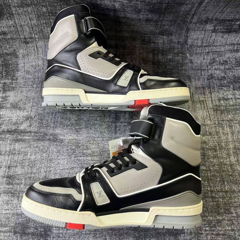 Louis Vuitton Louis Vuitton LV Trainer High-Top Sneakers - dmc Size US 9.5 / EU 42-43 - 4 Thumbnail