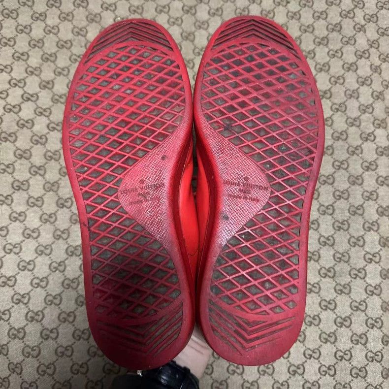 Louis Vuitton Louis Vuitton Red Classic Low-Top Sneakers - dmc Size US 9.5 / EU 42-43 - 5 Thumbnail