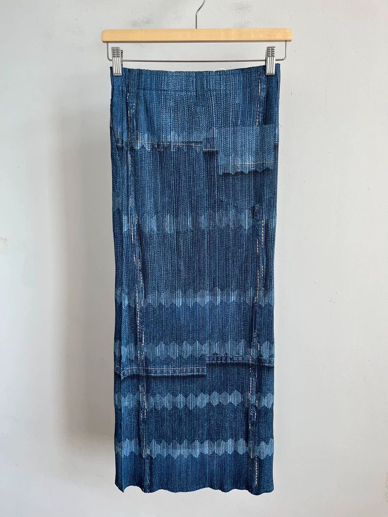 Issey Miyake Issey Miyake JG527 Patchwork Denim Skirt - dmc Size US 30 / EU 46 - 2 Thumbnail