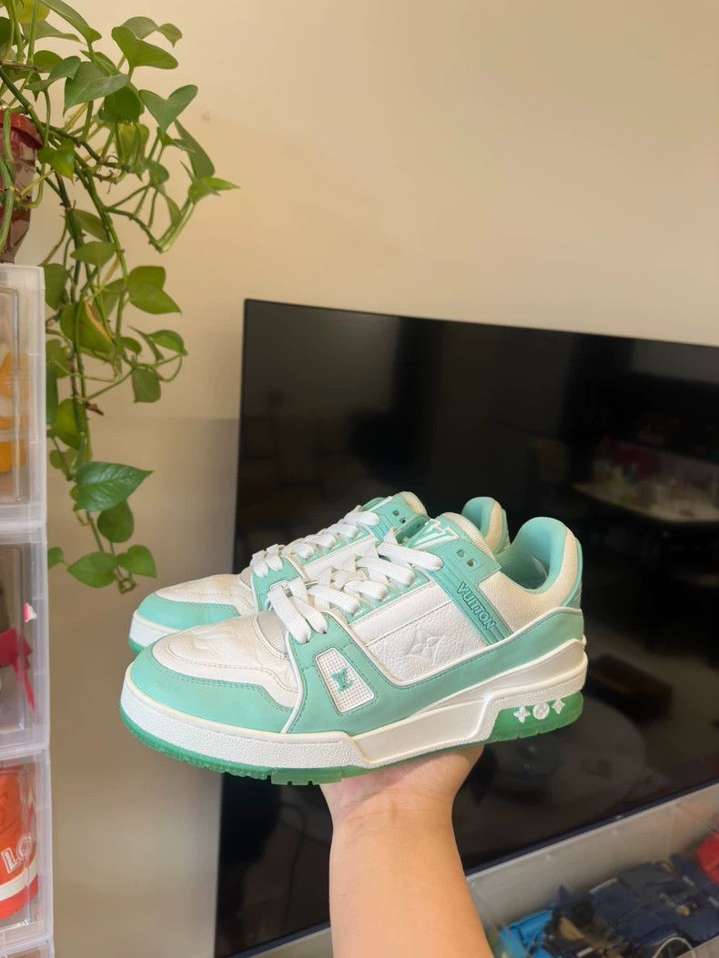 Louis Vuitton Louis Vuitton Trainer Green Sneakers - dmc Size US 10 / EU 43 - 9 Thumbnail