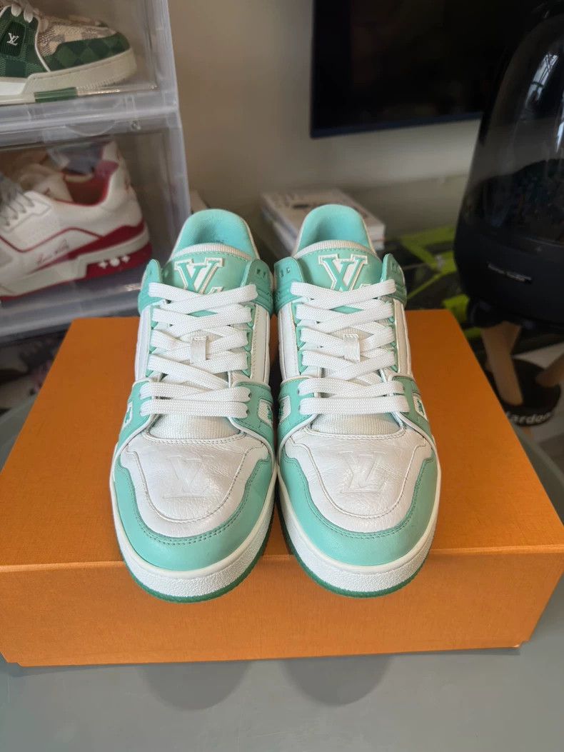 Louis Vuitton Louis Vuitton Trainer Green Sneakers - dmc Size US 10 / EU 43 - 2 Thumbnail