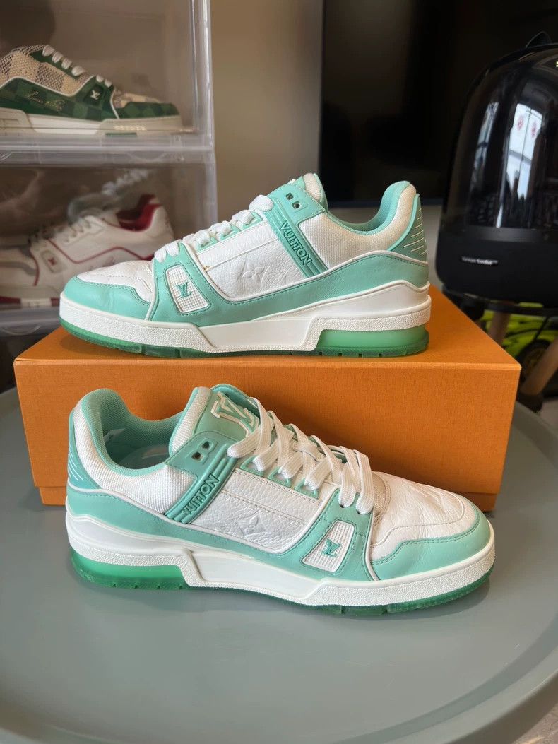 Louis Vuitton Louis Vuitton Trainer Green Sneakers - dmc Size US 10 / EU 43 - 6 Thumbnail