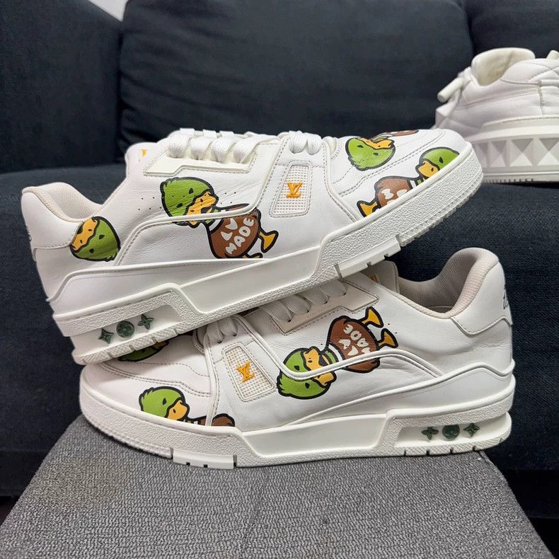 Louis Vuitton Nigo x Louis Vuitton Trainer Low-Top Sneakers - dmc Size US 9.5 / EU 42-43 - 7 Thumbnail