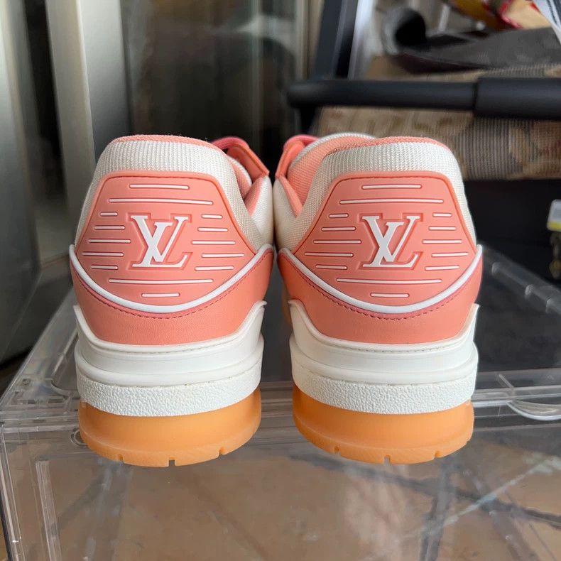 Louis Vuitton Louis Vuitton Trainer Peach Pink Sneakers - dmc Size US 10.5 / EU 43-44 - 3 Thumbnail