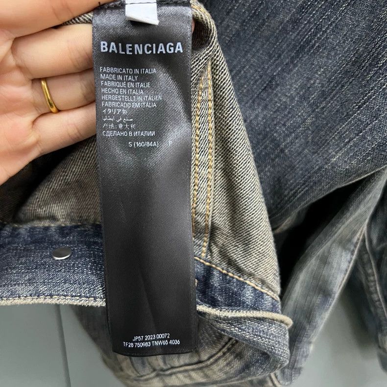 Balenciaga Balenciaga Double B Denim Jacket - dmc Size US XS / EU 42 / 0 - 3 Thumbnail