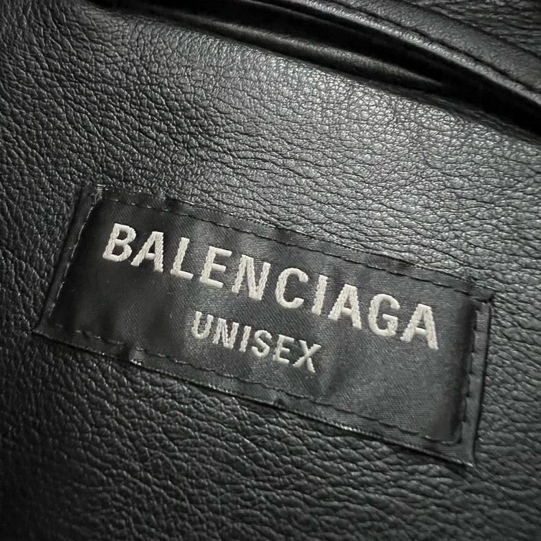 Balenciaga Balenciaga Black Embroidered Leather Jacket - dmc Size US S / EU 44-46 / 1 - 3 Thumbnail