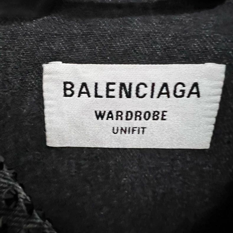 Balenciaga Balenciaga Black Rhinestone Denim Jacket - dmc Size US XS / EU 42 / 0 - 5 Thumbnail