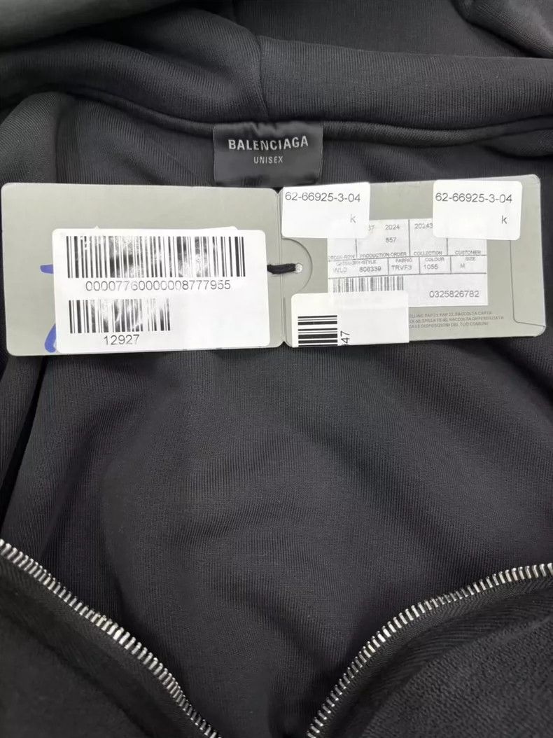 Balenciaga Balenciaga FW24 Oversized Zip-Up Hoodie - dmc Size US M / EU 48-50 / 2 - 5 Thumbnail