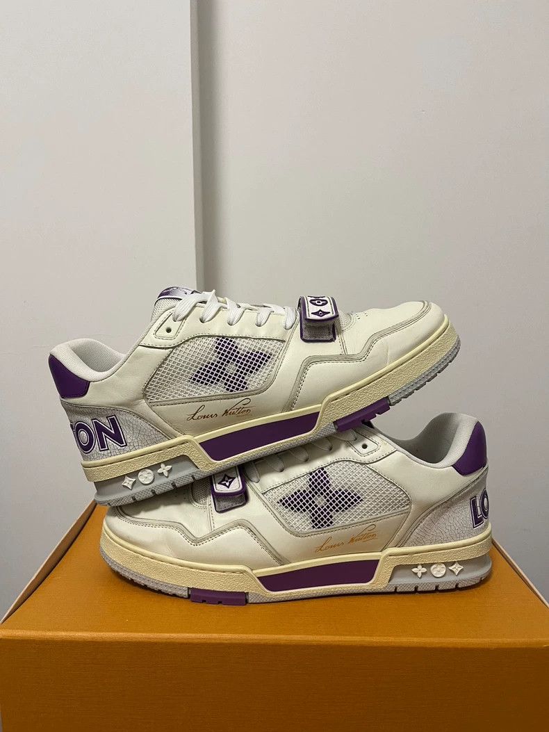 Louis Vuitton Louis Vuitton Trainer White Purple Sneakers - dmc Size US 8 / EU 41 - 2 Thumbnail