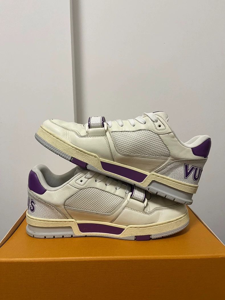 Louis Vuitton Louis Vuitton Trainer White Purple Sneakers - dmc Size US 8 / EU 41 - 3 Thumbnail