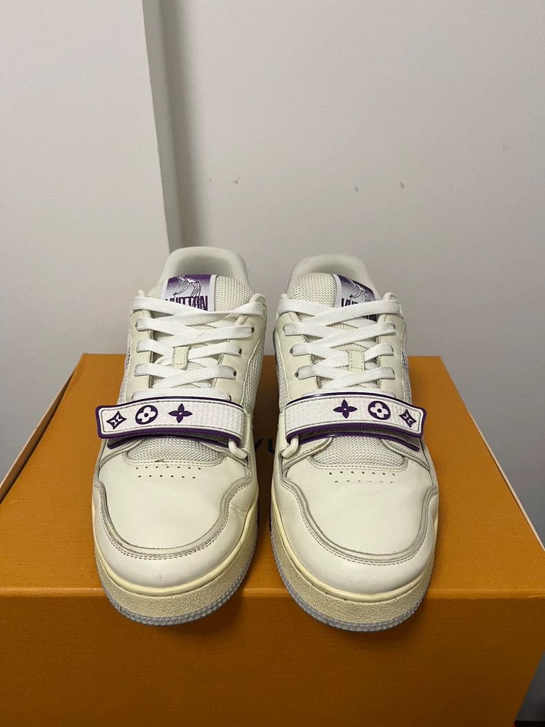 Louis Vuitton Louis Vuitton Trainer White Purple Sneakers - dmc Size US 8 / EU 41 - 4 Thumbnail