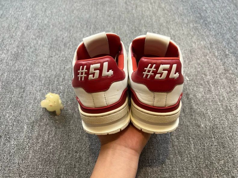 Louis Vuitton Louis Vuitton Trainer White Red Sneakers - dmc Size US 6.5 / EU 39-40 - 4 Thumbnail