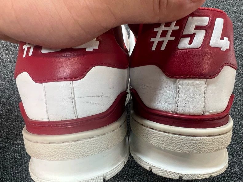 Louis Vuitton Louis Vuitton Trainer White Red Sneakers - dmc Size US 6.5 / EU 39-40 - 5 Thumbnail