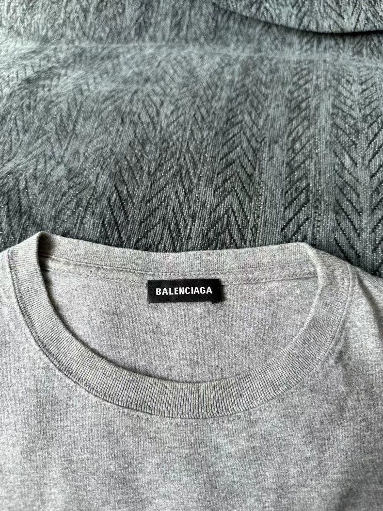 Balenciaga Balenciaga Gray Wheat Ear Short Sleeve Tee - dmc Size US M / EU 48-50 / 2 - 3 Thumbnail