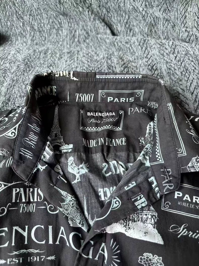 Balenciaga Balenciaga Eiffel Tower Short Sleeve Shirt - dmc Size US M / EU 48-50 / 2 - 3 Thumbnail