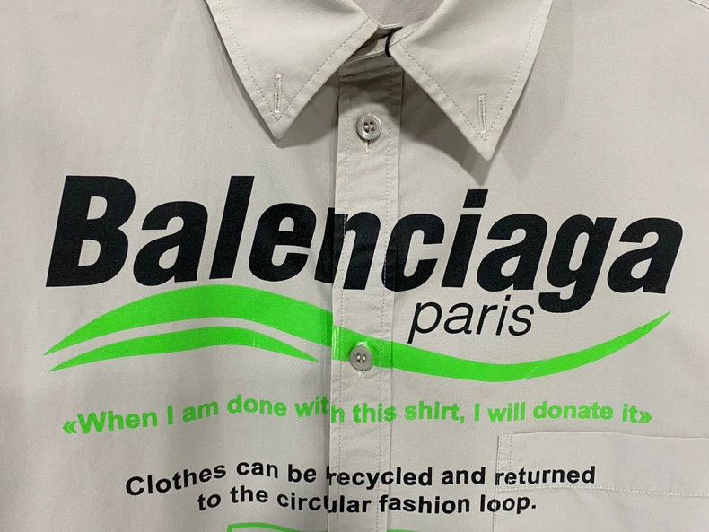 Balenciaga Balenciaga Paris Eco Wave Shirt - dmc Size US S / EU 44-46 / 1 - 4 Thumbnail