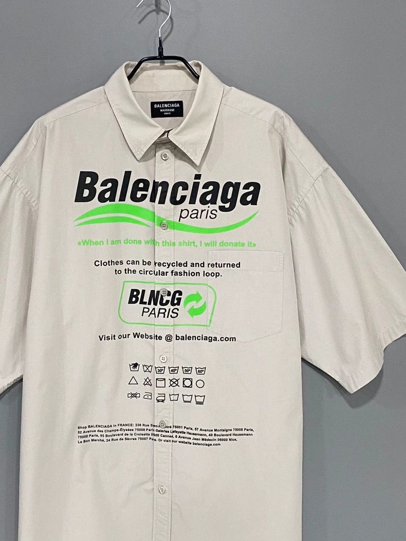 Balenciaga Balenciaga Paris Eco Wave Shirt - dmc Size US S / EU 44-46 / 1 - 2 Thumbnail