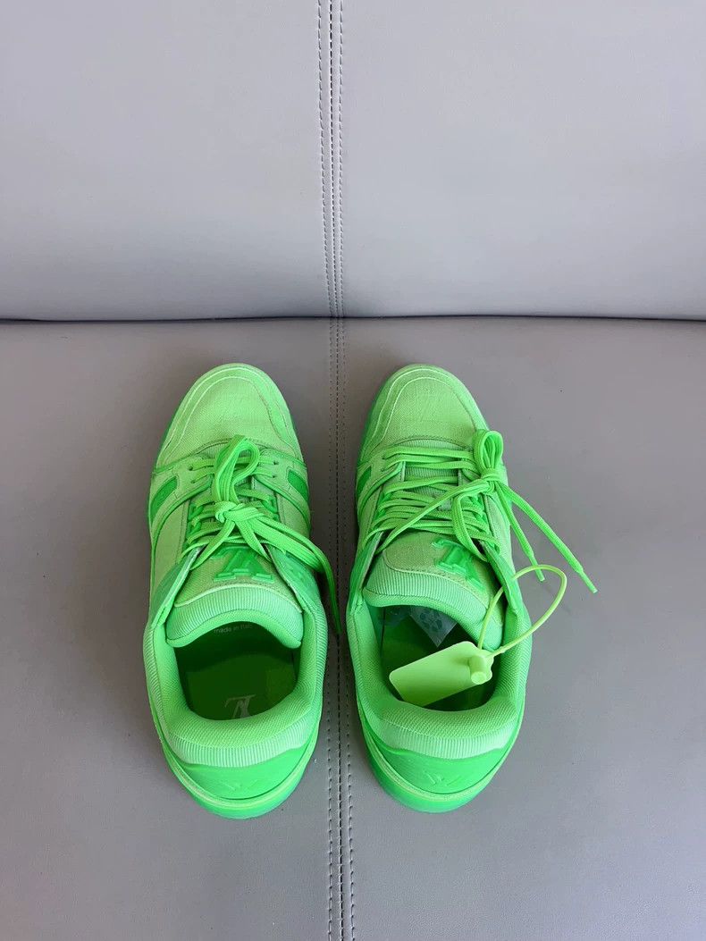 Louis Vuitton Louis Vuitton LV Trainer Green Sneakers - dmc Size US 10.5 / EU 43-44 - 5 Thumbnail