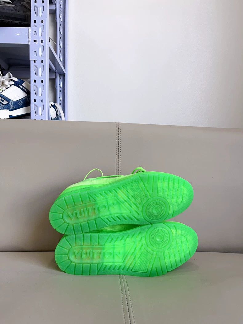 Louis Vuitton Louis Vuitton LV Trainer Green Sneakers - dmc Size US 10.5 / EU 43-44 - 7 Thumbnail