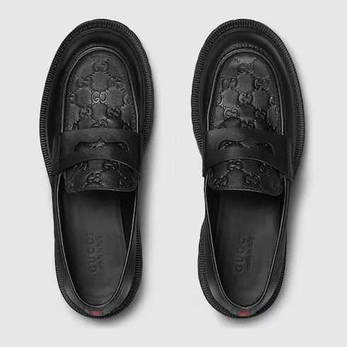 Gucci Gucci Web GG Leather Loafers SIZE 11 Size ONE SIZE - 2 Thumbnail