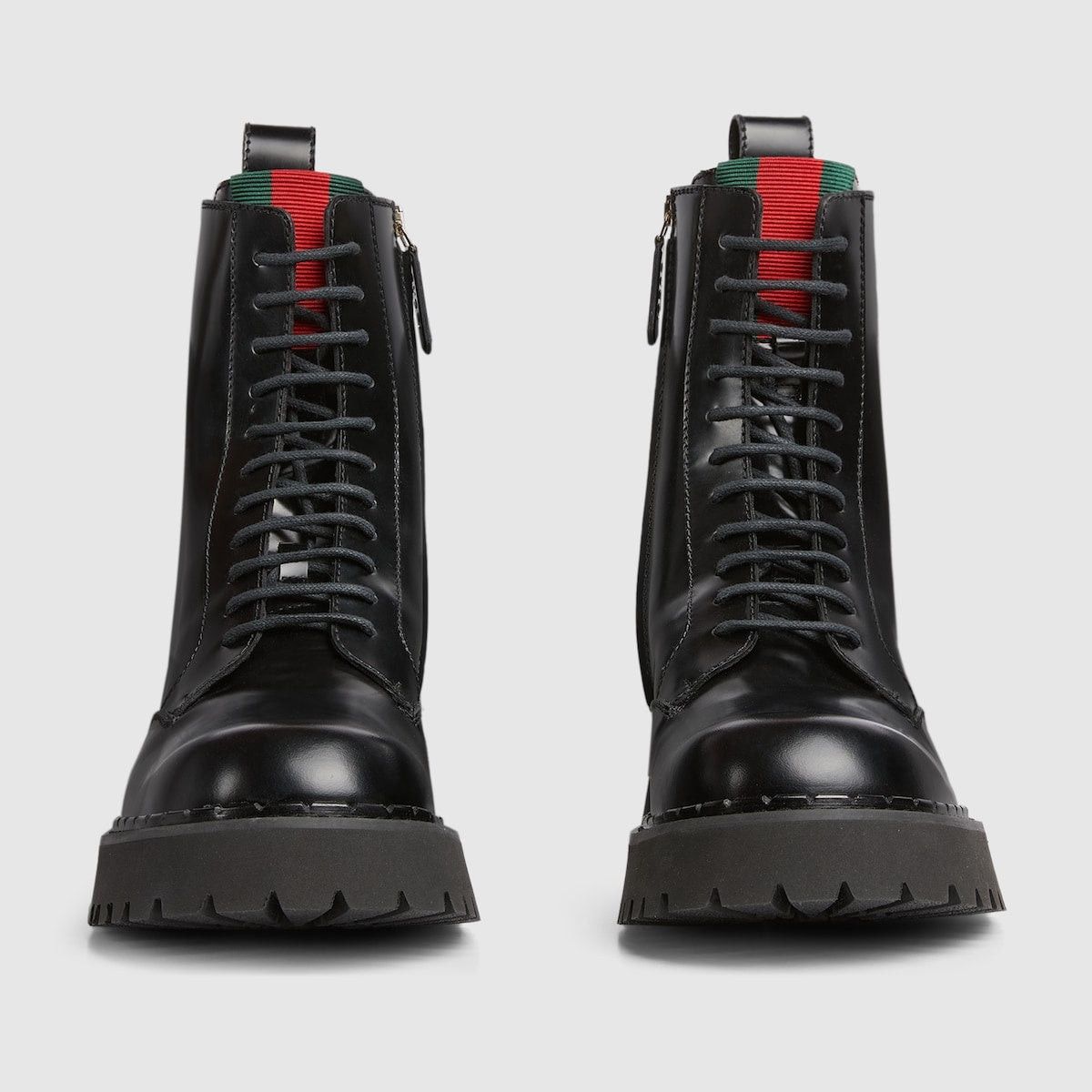 Gucci Gucci Web Lace Up Boots SIZE 7.5 Size ONE SIZE - 3 Thumbnail