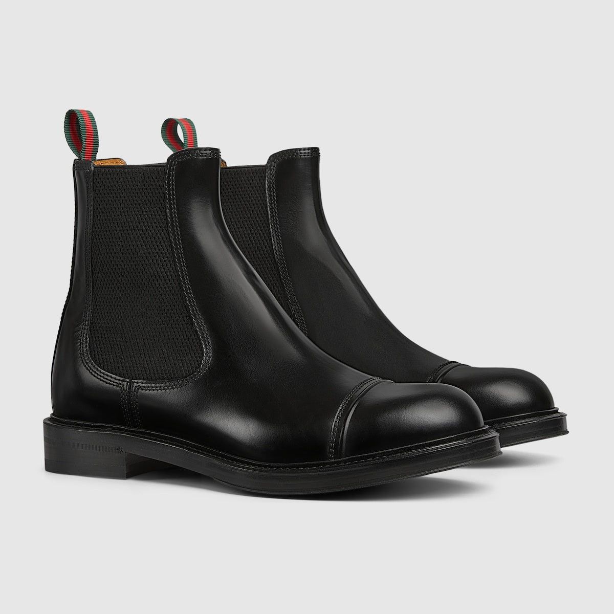 Gucci Gucci Web Detail Leather Boots SIZE 9 Size ONE SIZE - 2 Thumbnail