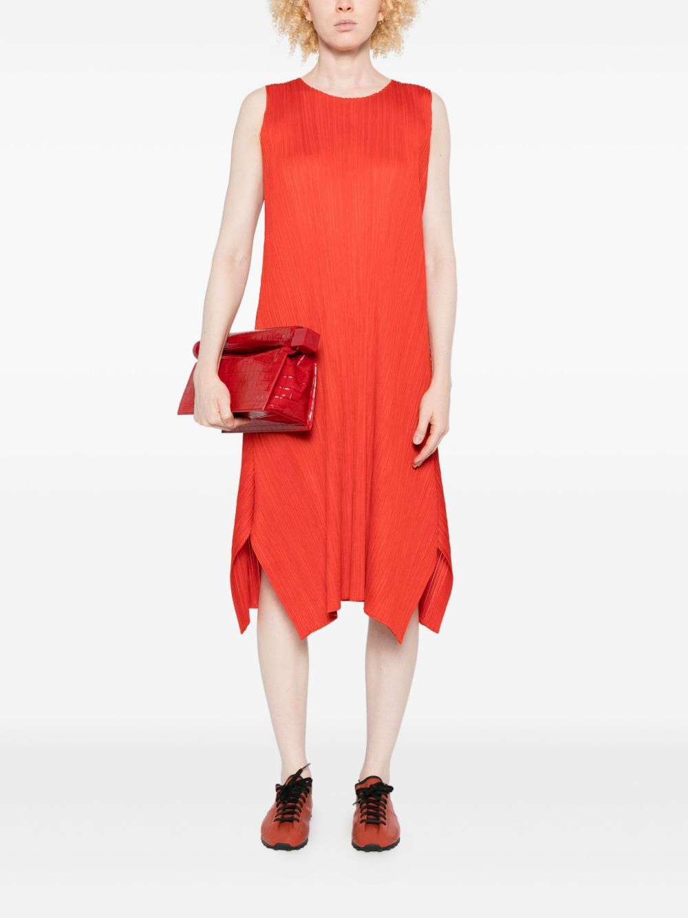 Pleats Please Issey Miyake PLEATED MIDI DRESS Size L / US 10 / IT 46 - 2 Thumbnail