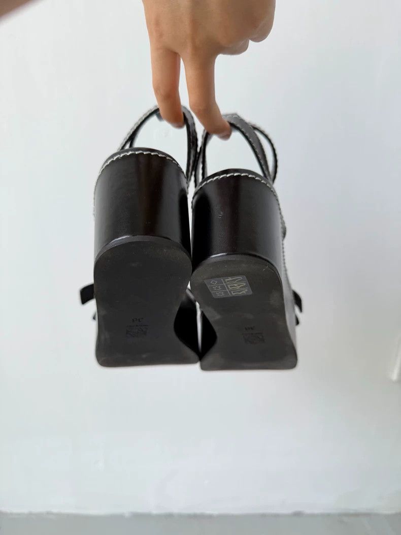 Loewe Loewe Black Platform Leather Sandals - dmc Size US 5 / EU 37 - 4 Thumbnail