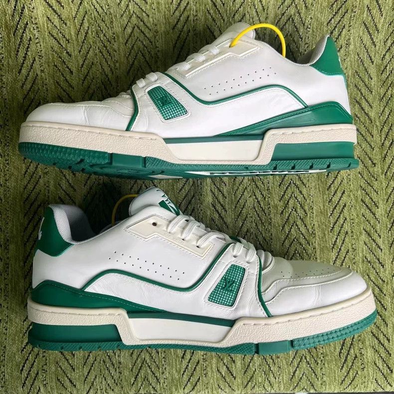 Louis Vuitton Louis Vuitton Trainer White Green Sneakers - dmc Size US 6.5 / EU 39-40 - 7 Thumbnail