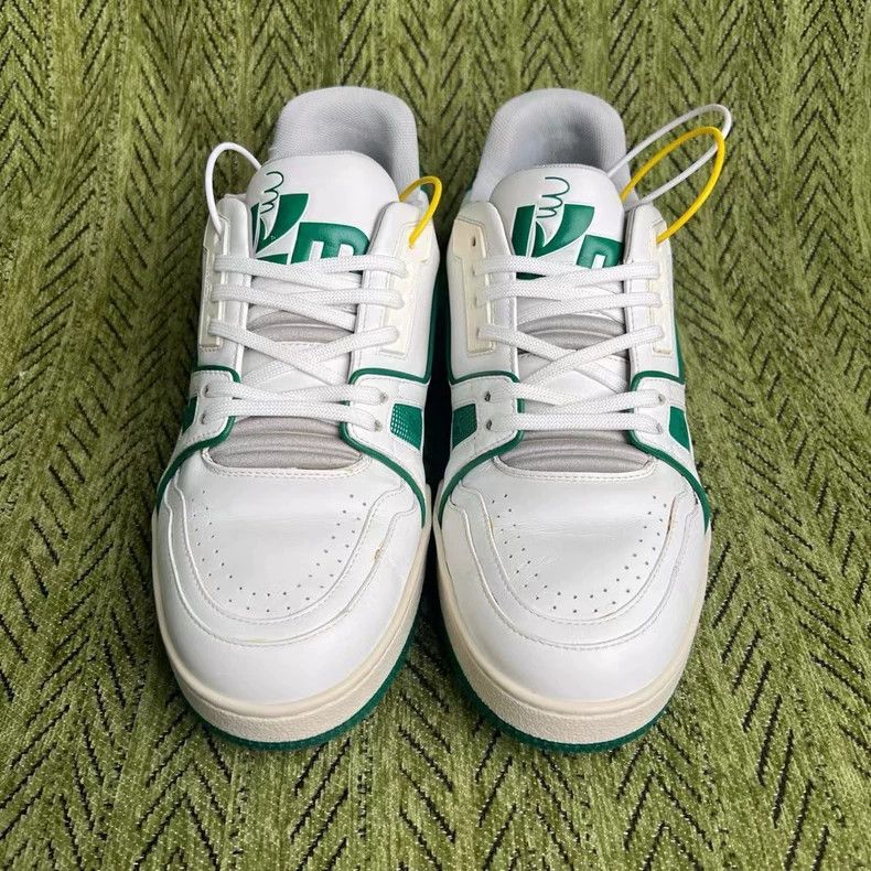 Louis Vuitton Louis Vuitton Trainer White Green Sneakers - dmc Size US 6.5 / EU 39-40 - 2 Thumbnail