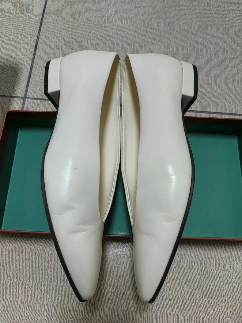 Loro Piana Loro Piana White Pointed Toe Flats - dmc Size US 7.5 / EU 40-41 - 3 Thumbnail