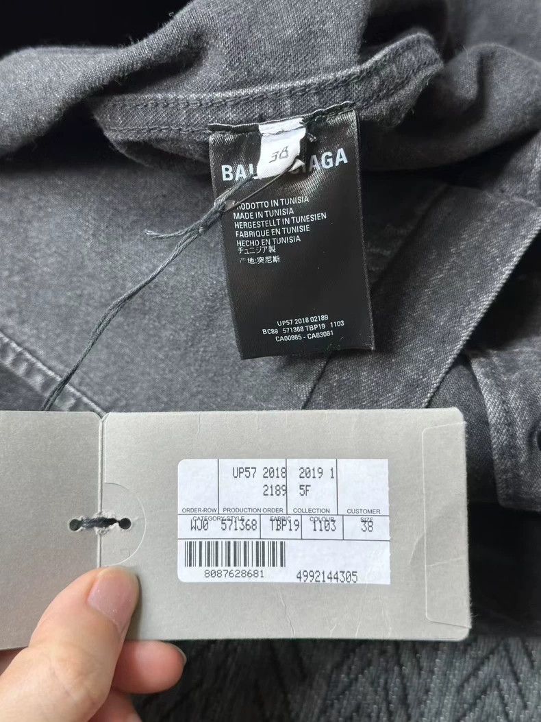 Balenciaga Balenciaga Denim Short Sleeve Shirt - dmc Size US M / EU 48-50 / 2 - 4 Thumbnail