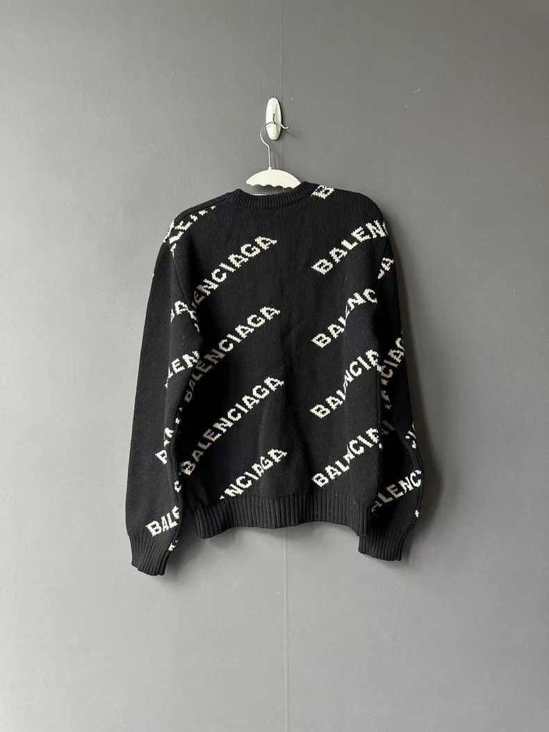 Balenciaga Balenciaga Black White Logo Sweater - dmc Size US S / EU 44-46 / 1 - 2 Thumbnail