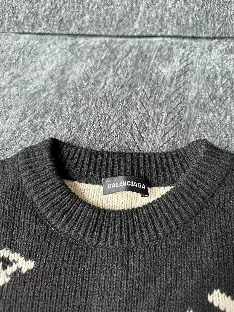 Balenciaga Balenciaga Black White Logo Sweater - dmc Size US S / EU 44-46 / 1 - 3 Thumbnail