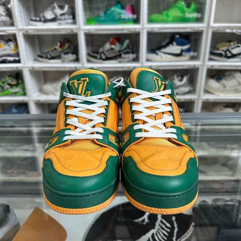 Louis Vuitton LV Trainer Yellow Green Casual Shoes - dmc Size US 10.5 / EU 43-44 - 2 Thumbnail