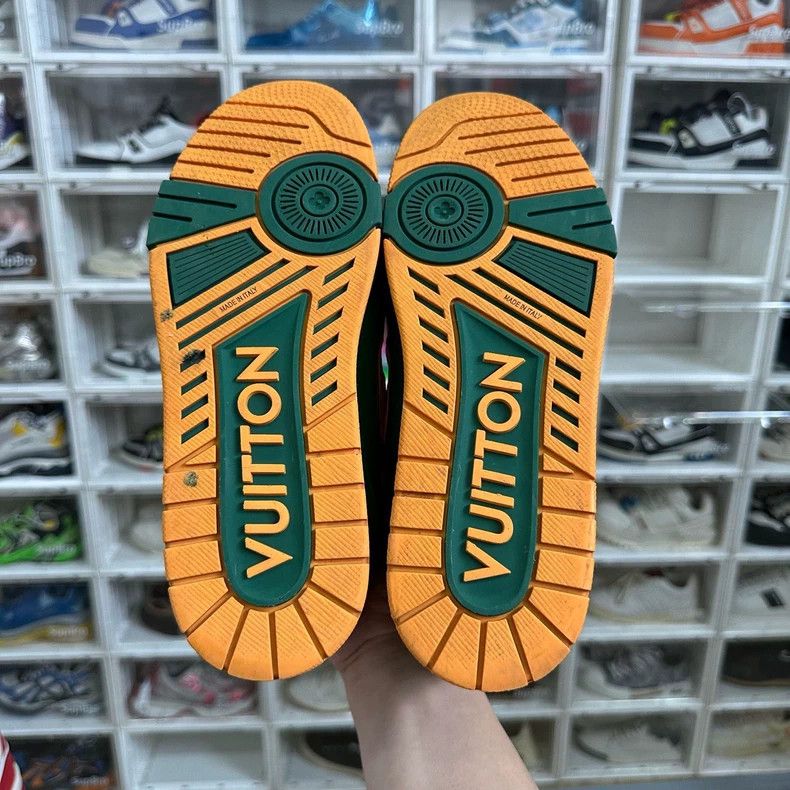Louis Vuitton LV Trainer Yellow Green Casual Shoes - dmc Size US 10.5 / EU 43-44 - 5 Thumbnail