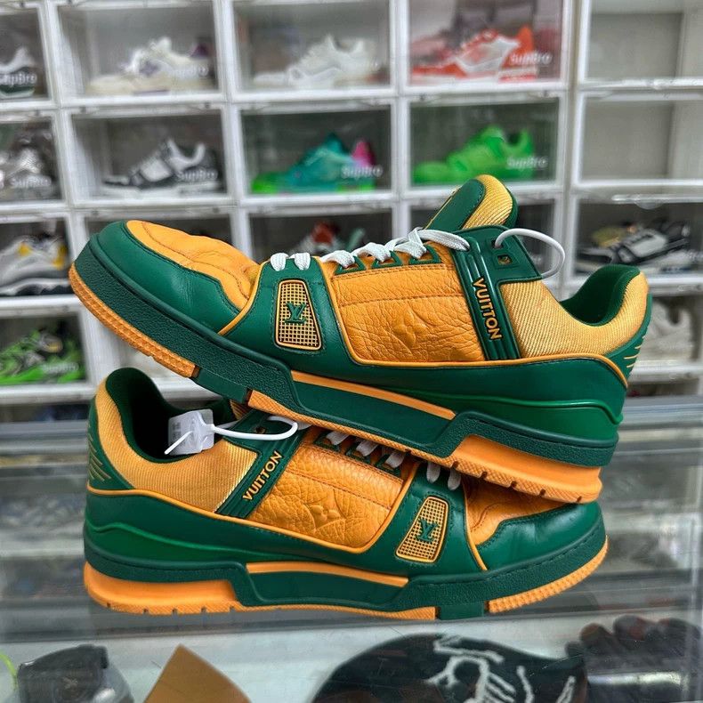 Louis Vuitton LV Trainer Yellow Green Casual Shoes - dmc Size US 10.5 / EU 43-44 - 8 Thumbnail