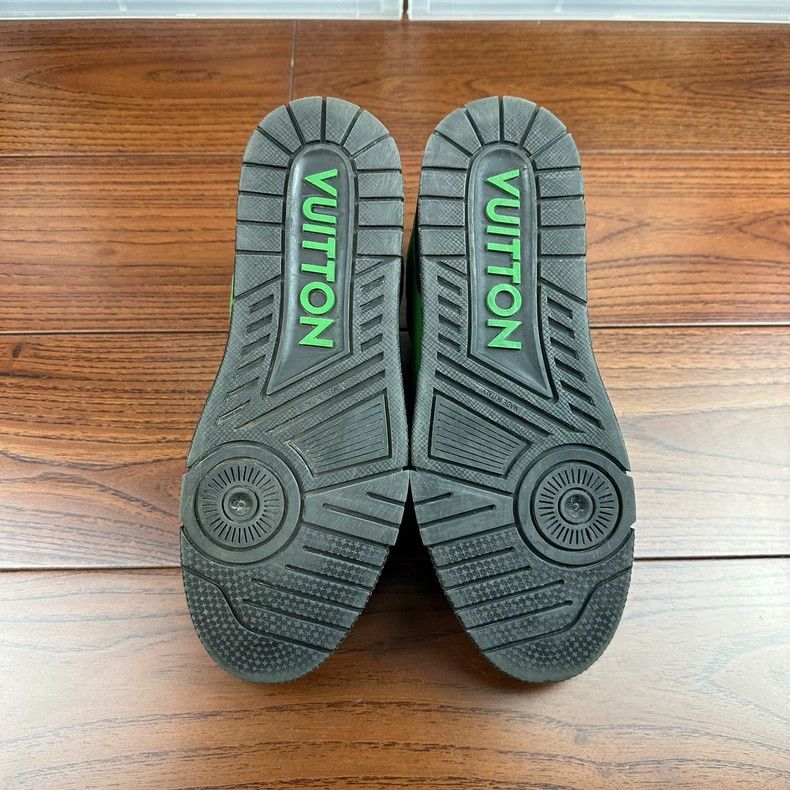 Louis Vuitton Louis Vuitton Green LV Trainer Sneakers - dmc Size US 9.5 / EU 42-43 - 7 Thumbnail